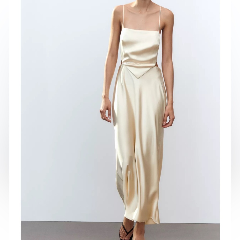 Zara Satin Wrap Dress